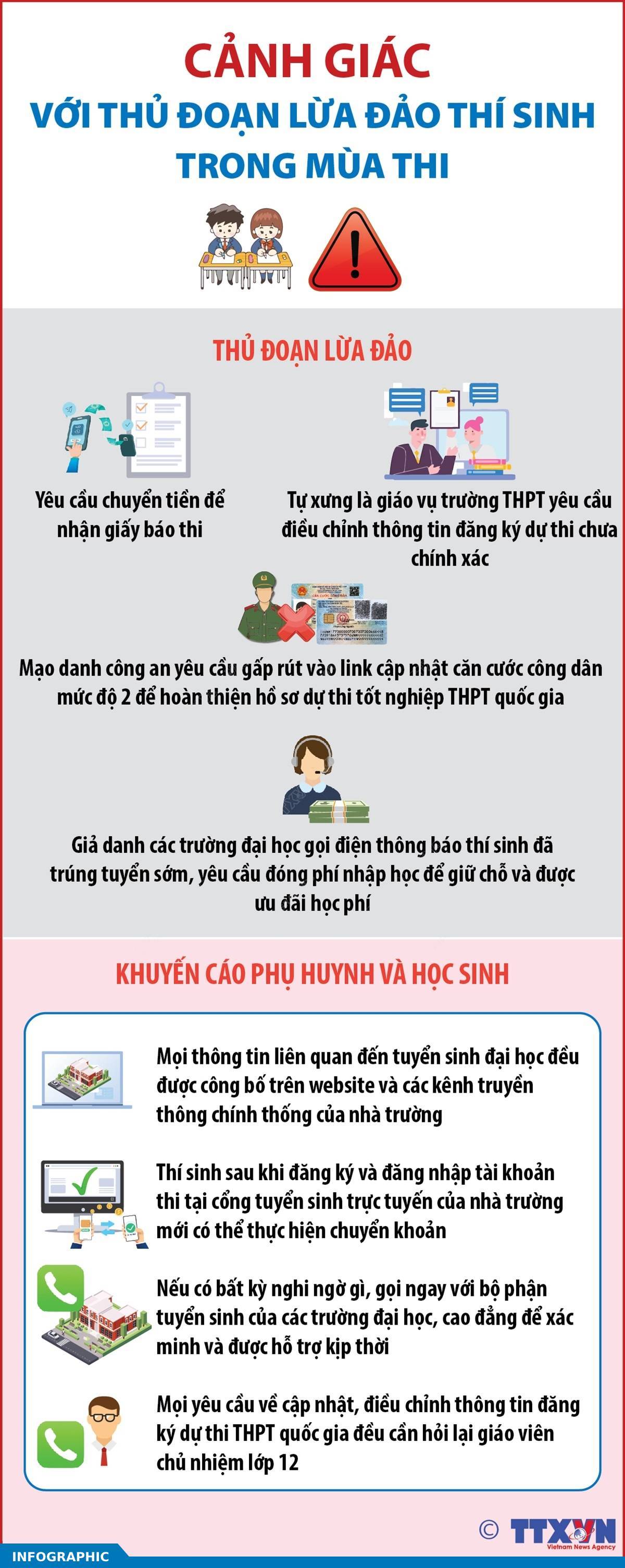 Cảnh giác với thủ đoạn lừa đảo thí sinh trong mùa thi